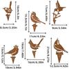 New Rustic Style Metal Birds Statue Ornament Sculpture Metal Bird Ornament Metal Outdoor Garden Decor Lawn