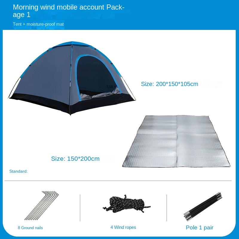 Utendørstelt 2-3-4 personer enkelt dobbelt tykt regntett håndtilpasset utendørs camping Ultra-lett myggsikker