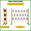 Movable Power Safety Construction Isolation Baffle Fiberglass Telescopic Fence Insulated Collapsible Tubular Guardrail