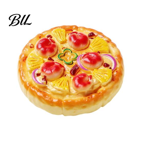 Synthetic Resin Decorations 2Pcs Mini Pizza Ornaments, Realistic Miniatures, Tiny Photography Props for Crafts Food Ornaments DIY Craft Project, Doll