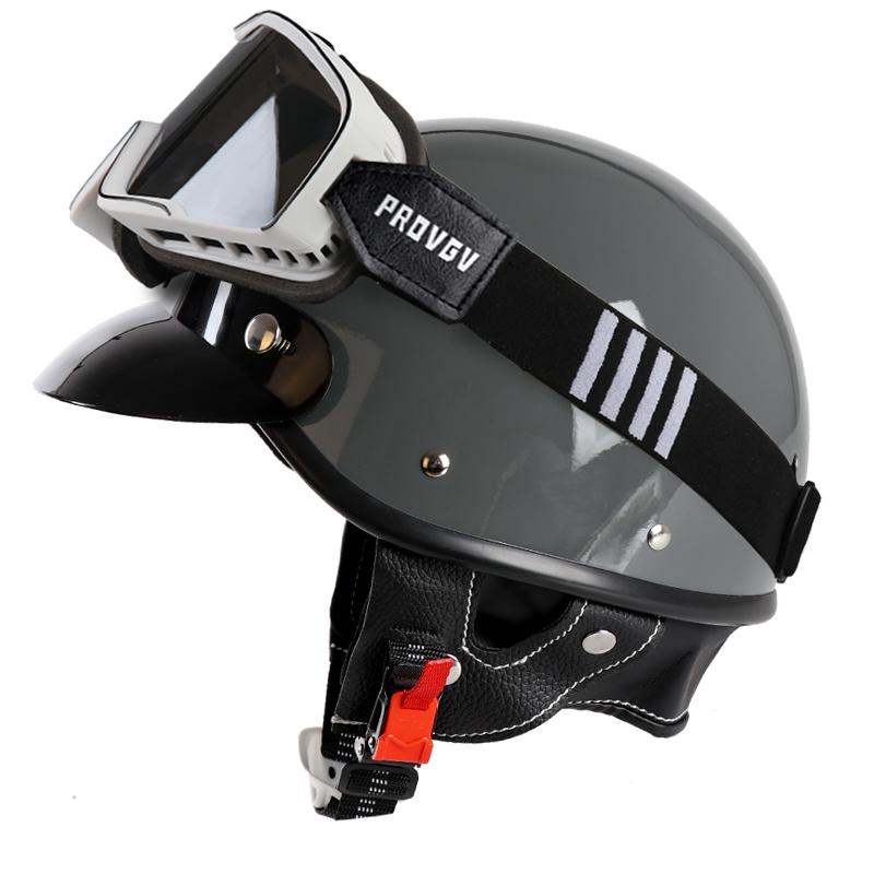 VGV Japanese Vintage Helmet Motorcycle Helmet Cruiser Half Helmet Men Women Adult Child All Seasons Summertime Simple Classic