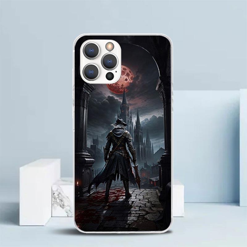 Bloodborne Game Soft Cover for iPhone 16 17 Air 15 14 Pro Max 16E Phone Case 13 Mini 12 11 7 SE 8 Print Pattern Fit Cases 16 17