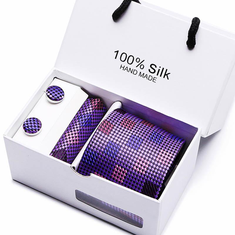 Gift Box Five-Piece Tie Men'S Formal Wear Business Casual Wedding Groom Bow Tie Square Scarf