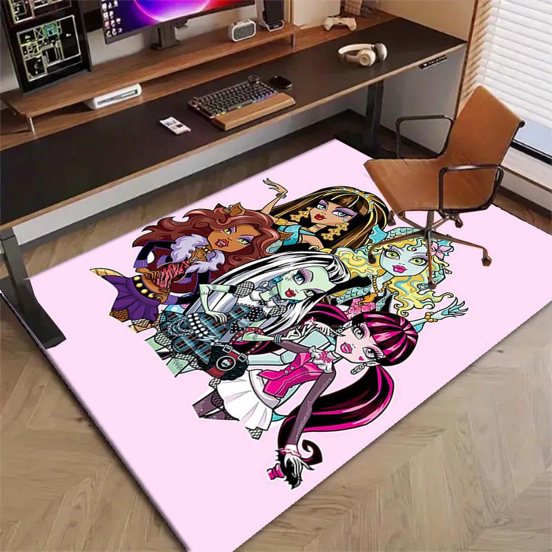 1pc Monster High Draculaura3 Design Printed Area Rug Carpet for Bedroom Living Room Home Decor Rugs Mat Non Slip Mat Rug for Bedside