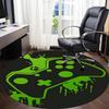 1pcGamer Controller Office Round Area Rug, Indoor Mat Suitable For Office, Under Office Chairs Bedroom Living Room Home Decor, Room Deco