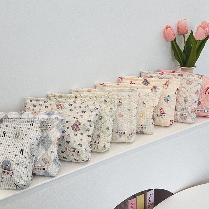 Cute Little Bear Rabbit Makeup Bag Portable Women Storage Bag Travel Large Capacity Cosmetic Organizer Pouch