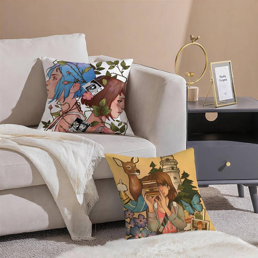 Game Life Is Strange-S Pillow Case Silky Elegant Comfort Sofa Bed  Invisible Zipper Beach Pillowcase