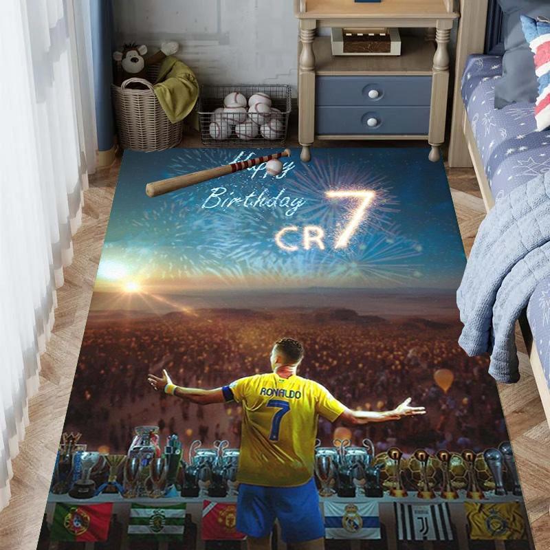 Cristiano Ronaldos Erbe Teppich Wohnzimmer- und Schlafzimmerteppiche Druck Schutzmatte Kunst Fußmatte