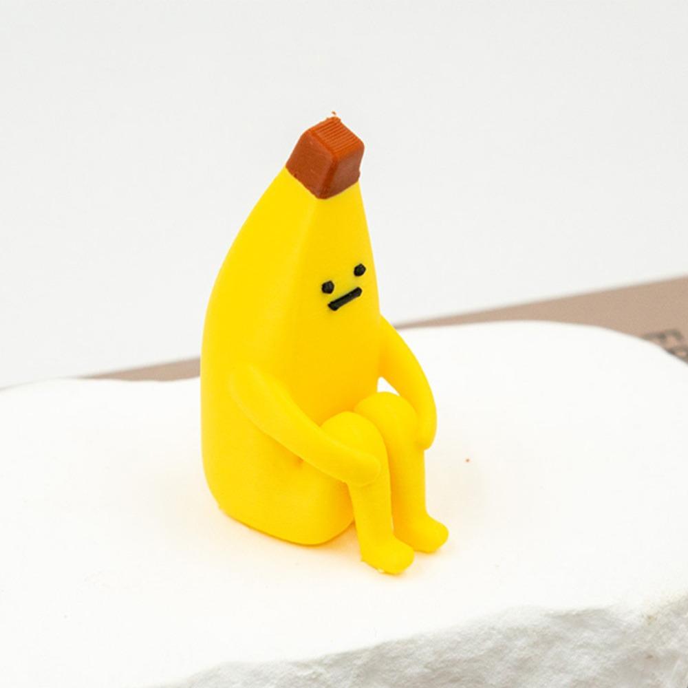Yellow Green Anxious Banana Ornaments PLA Material Mini Model Desktop Toys  Home Decoration жёлтый