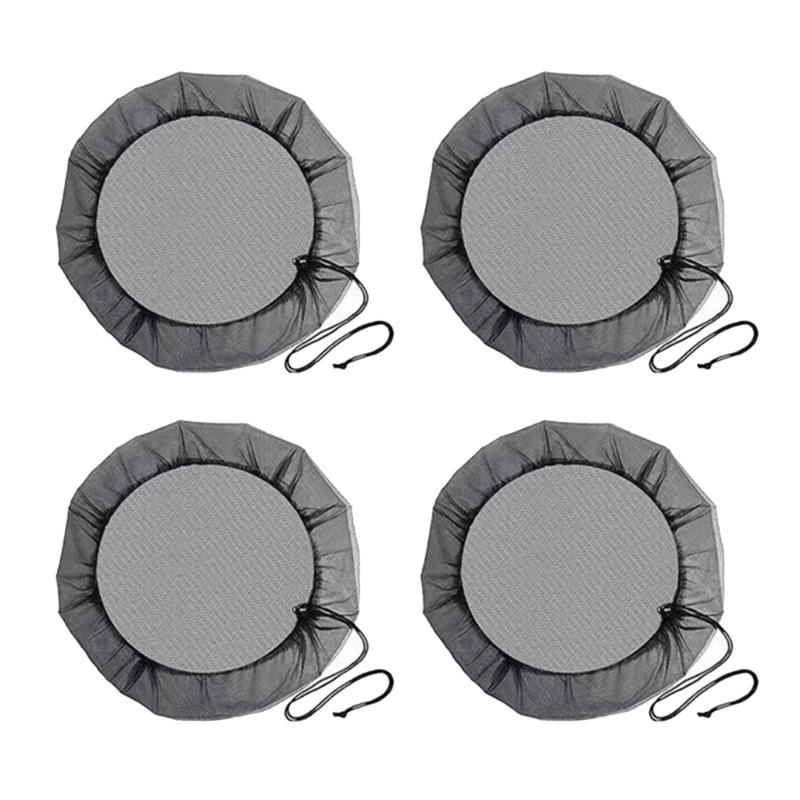 

4Pcs Outdoor Mesh Cover Net For Rain Bucket Water Collection Bucket Cover Water Bucket Protective Garden Accessories 80CM