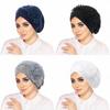 Pure Color Headscarf Hat With Floral Lace Design For Women Summer Winter Spring Fall