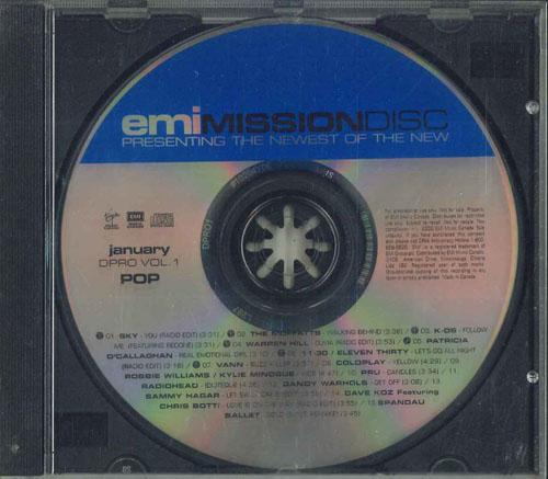 CD РАЗЛИЧНЫЕ Emi Mission Disc Январь Dpro Vol.  DPROVOL01 EMI MUSIC CANAD Канада Поп Б/у