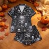 Women's Halloween Print Pajama Set 2 Piece Comfortable Sleepwear for Night