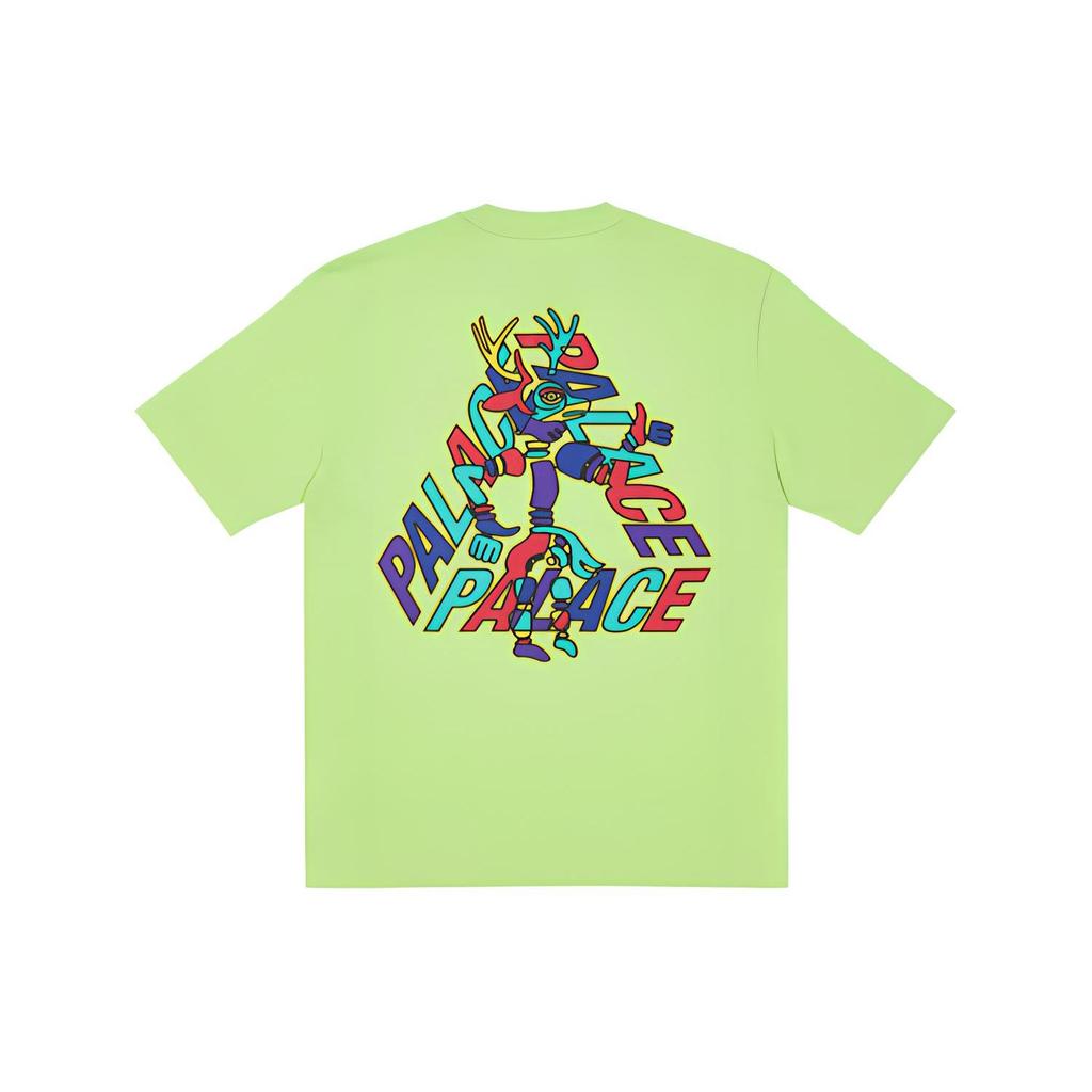 Palace Ultimo Series B-Sans Triangle Logo Print Crew Neck T-Shirt Unisex Tops Light-Lime P21TS008