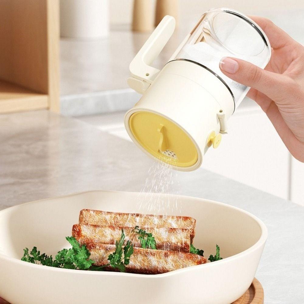 Quantitative Control 2 In 1 Salt Container 0.5g Glass Seasoning Box  for Sugar Salt