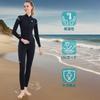 Wetsuit Topper for Women 2mm Long Sleeve Wetsuit Jacket for Women Stretch Jersey Surfing SUP Diving Snorkeling Wetsuit Topper Black XS Size
