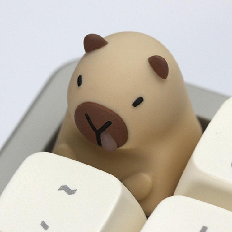 Farbverlauf Harz Tastenkappen mit Capybara Kunst Kompakte Größe Leichte Bauweise Für Mechanische Schalter