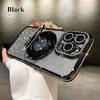 Luxury Soft Silicone Diamond Magsafe Case For iPhone 17 Air Magnetic Stand Holder Glitter For iPhone16 Plus 15 12 13 14 Pro Max Cover