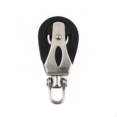 Single Pulley Stainless Steel Rope Compact Block for Sailors, Hobbyists, Marine Rigging,