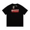 BALENCIAGA Summer New Arrival Cotton Printed Crew-Neck Short-Sleeve T-Shirt Black F137