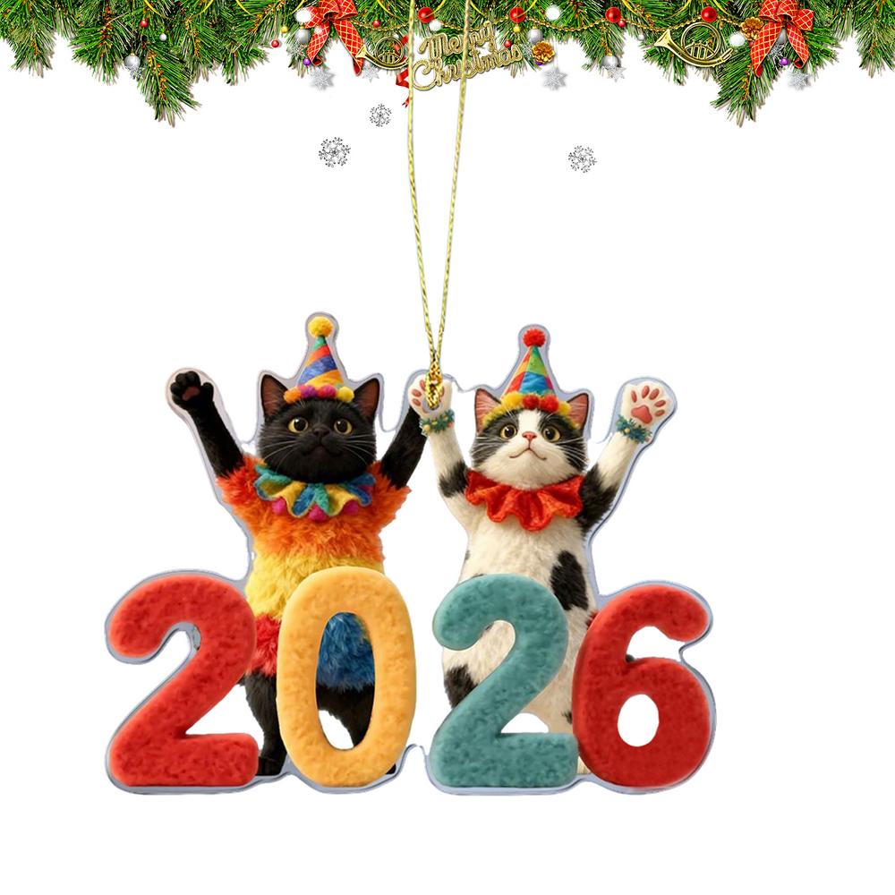 Car Mirror Decor 2D Acrylic Cute Pendants Flat Car Rear View Mirror Charm For Bedroom Kitchen Mantel Door Balcony Hallway Window