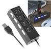 Black Led 4 Port Usb 2.0 Hub With Premium Quality Craftsmanship And Timeless Design