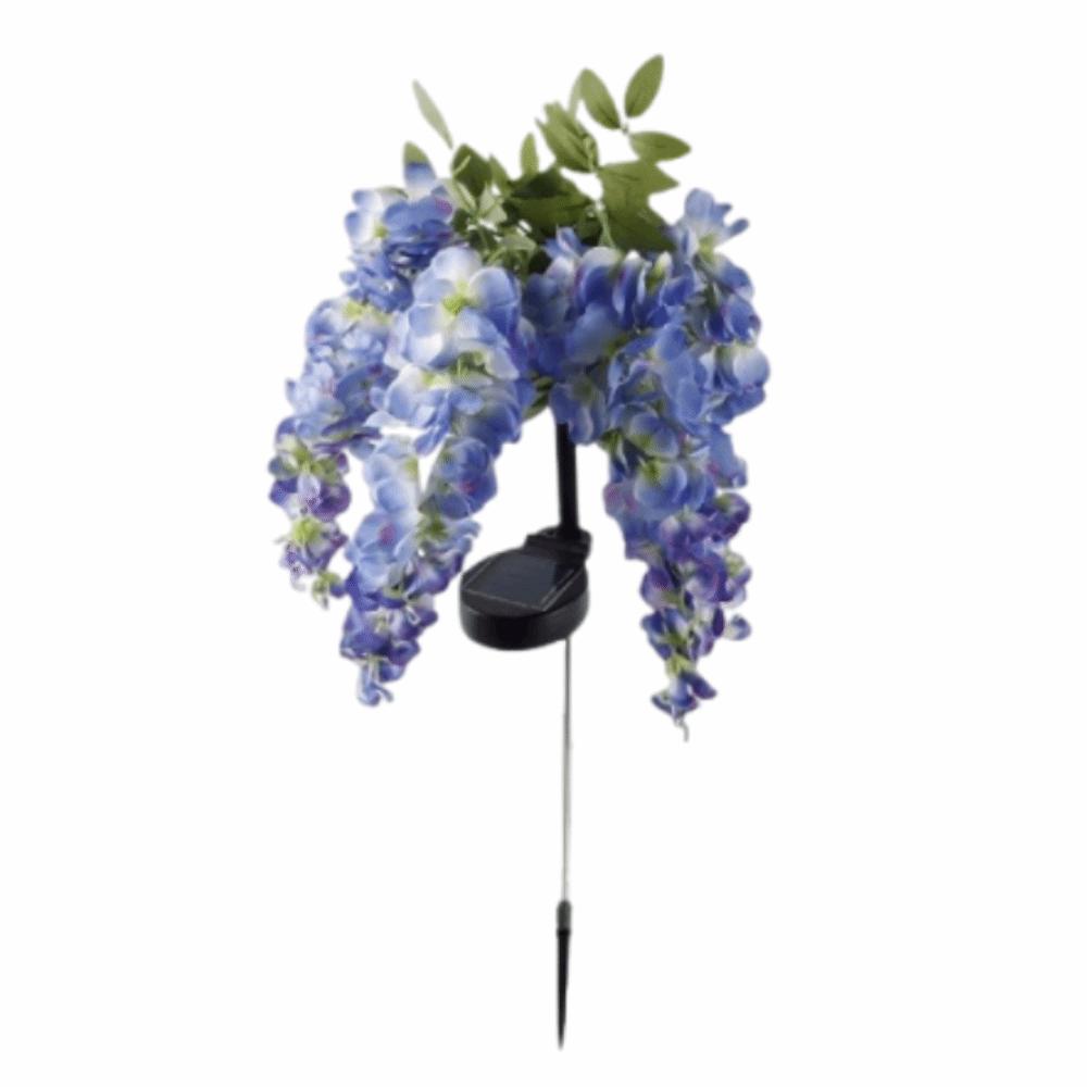 Creative Garden Floor Lamp Realistic Landscape Lawn Lamp Solar Wisteria Flower Lamp  House