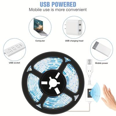 Smarter LED-Lichtstreifen Hand-Scan-Sensor Dimmerschalter DC 5V USB EIN/AUS-Steuerung Hintergrundbeleuchtung TV Diodenlampenband Weihnachtsraumdekoration