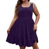European & American Plus Size Sleeveless A-line Midi Dress for Spring/Summer 2025
