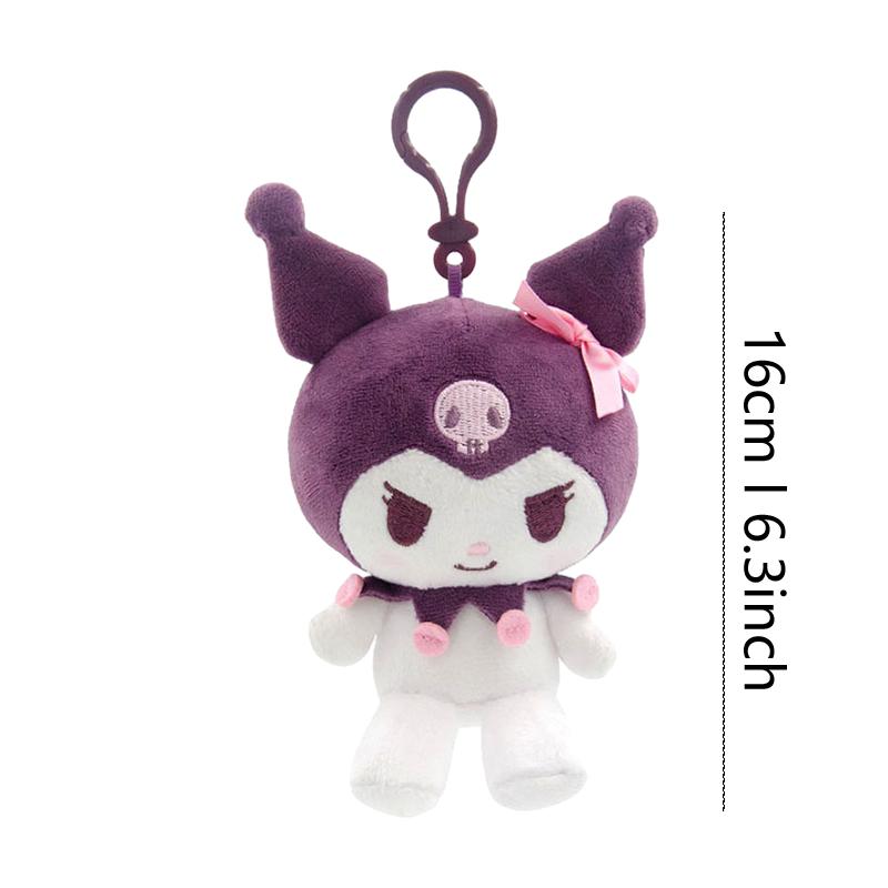 Sanrio Hello Kitty Kuromi Melody Stuffed Toys Pendant Cute Plush Toys Kawaii Keyring Anime Keychain Birthday Gift Party Treats