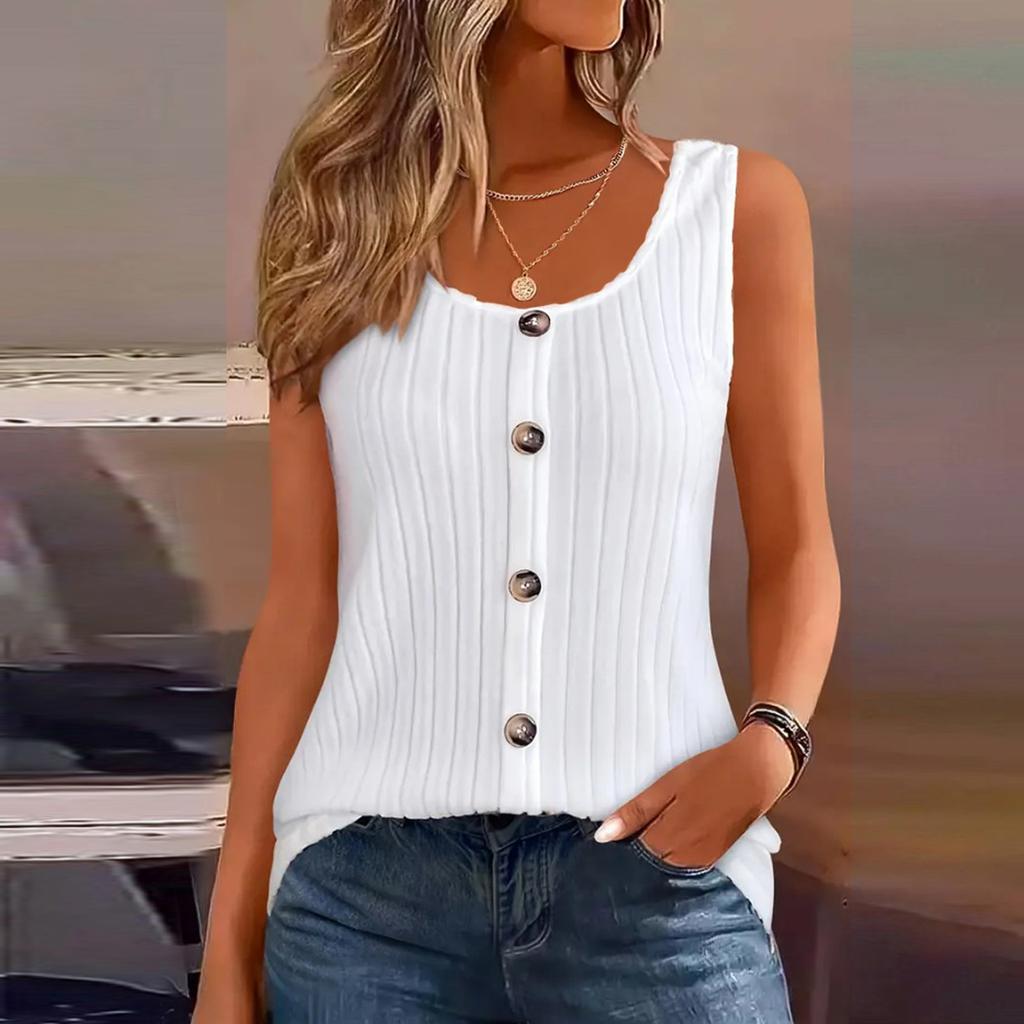 Women's Tank Tops Round Neck Casual Camisoles Sleeveless Blouses Dressy Summer Shirts