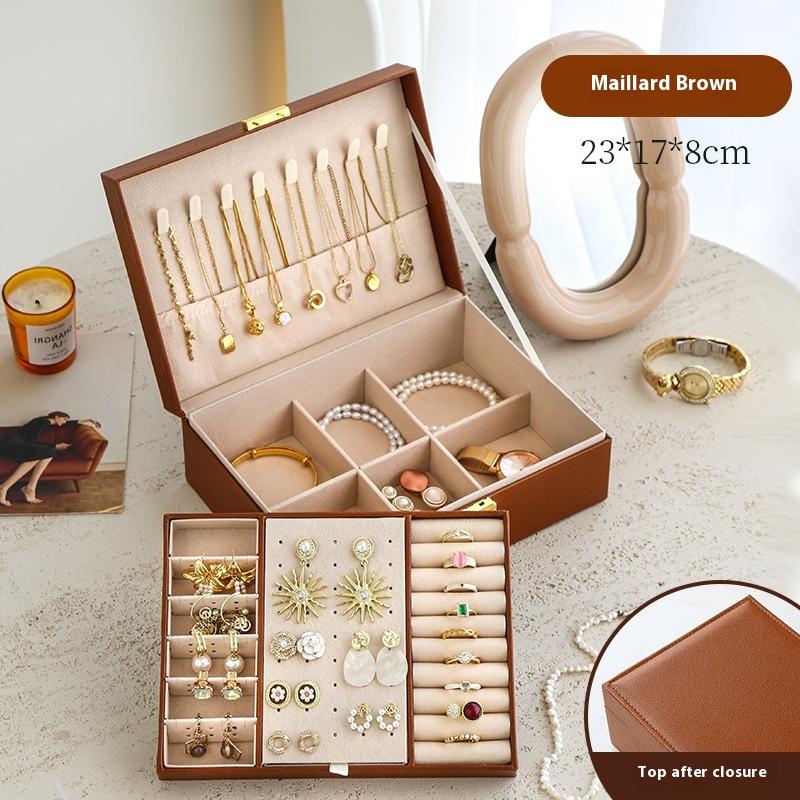 Jewelry Storage Box Multi-layer High-end Gold Hand Jewelry Bracelet Necklace Earrings Earrings Earrings Ring Jewelry Box Large