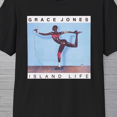 Grace Jones Shirt, Island Life | Jamaican, Grace Jones Shirt. 80s Pop, Fashion Icon, Photoshoot, Model, Singer, Graphic, Lauper, 80s