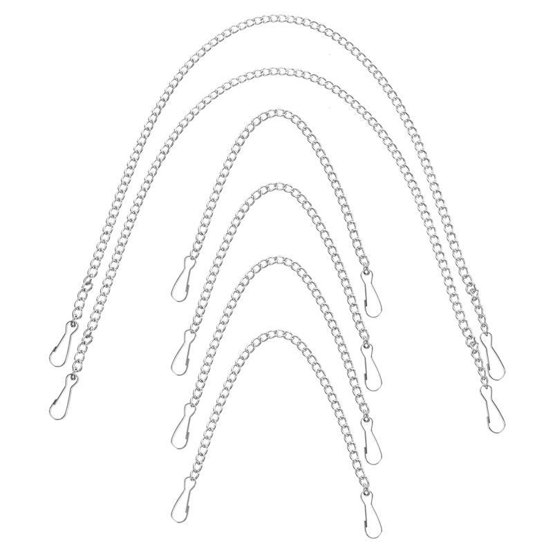 

6 шт. Срібні Залізні Ланцюги Ланцюг для Бирок Підвіски для Рослин Підвісні Ланцюги з Гачками Гачок-Прикраса Ланцюг для Фотографій Металеві Ланцюги Фурнітура срібний