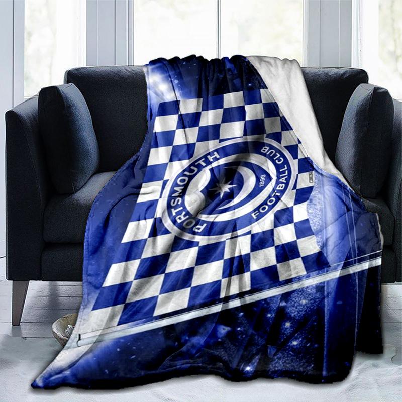 Ports Fc Crest Printed Throws Blanket Soft Flannel Blankets for Couch Bed Gifts for Men Women Picnic Blanket Christmas Gifts