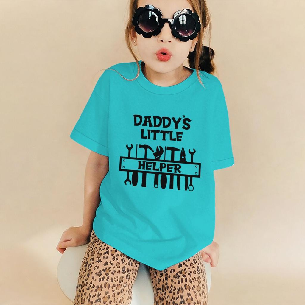 Daddys Little Helper Tshirt Soft ShortSleeve Tee Tool Graphic Cotton Baby Clothing Fathers Day Gift Girl Boy Clothes
