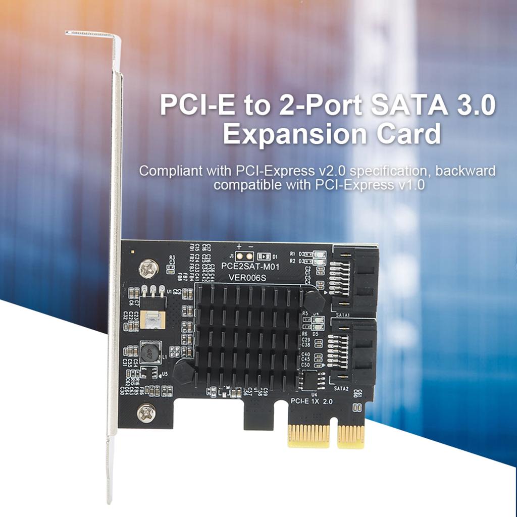 PCIE To 2Port SATA 3.0 Expansion Card PCI Express SATA Adapter Support AHCI1.0 IDE Mode