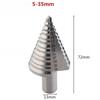 Broca Escalonada de Acero de Alta Velocidad 5-35MM Broca para Perforar Madera Metal HSS Herramientas Eléctricas Cortador de Agujeros Escariador Industrial Accesorios de Herramientas
