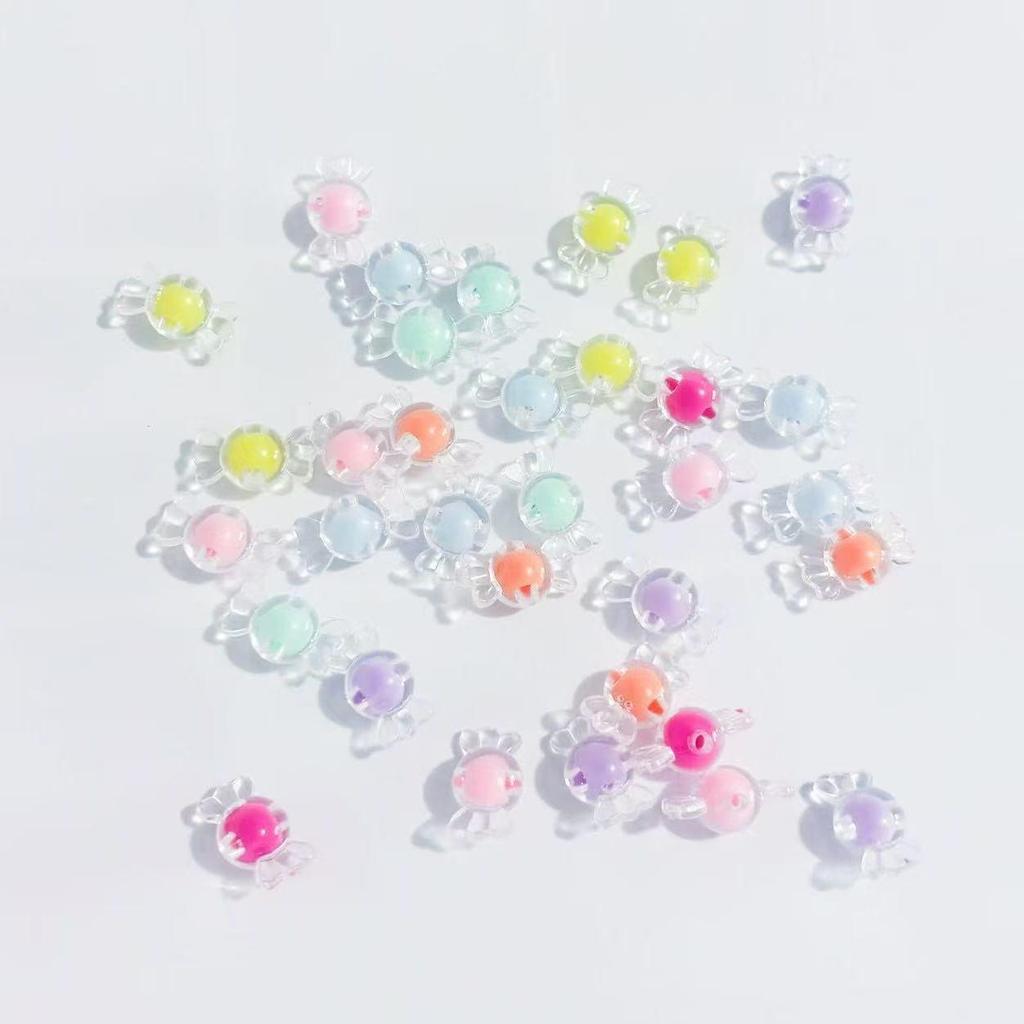 Acrylic Candy-Shaped Transparent Beads for DIY Jewelry and Bracelets