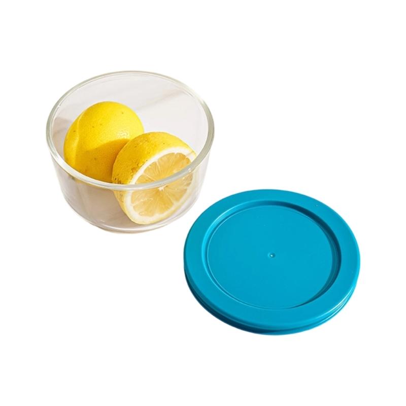 Stackable Food Storage Container Microwave Safe Borosilicate Glass Clear Leak Proof Multiple Capacity Option Ideal for Families