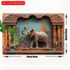2d Flat 30*20cm, Room Decor Elephant Wooden Wall Art, Wooden Sign, Rustic Home Office Room Decor, for Home, Kitchen, Garden, Bedroom, Bar, Cafe.