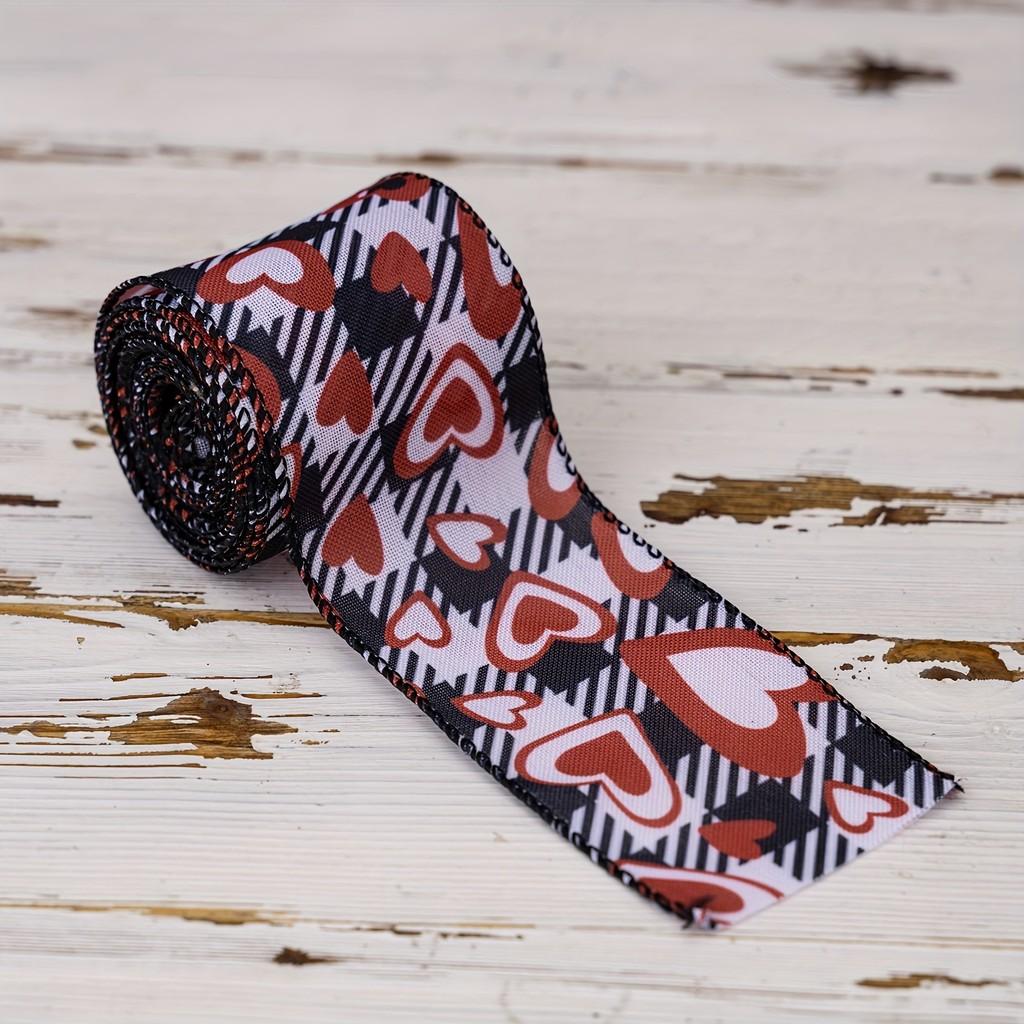 Valentines Colorful Heart Print Ribbon For Gift Wrapping And Crafting Decorations