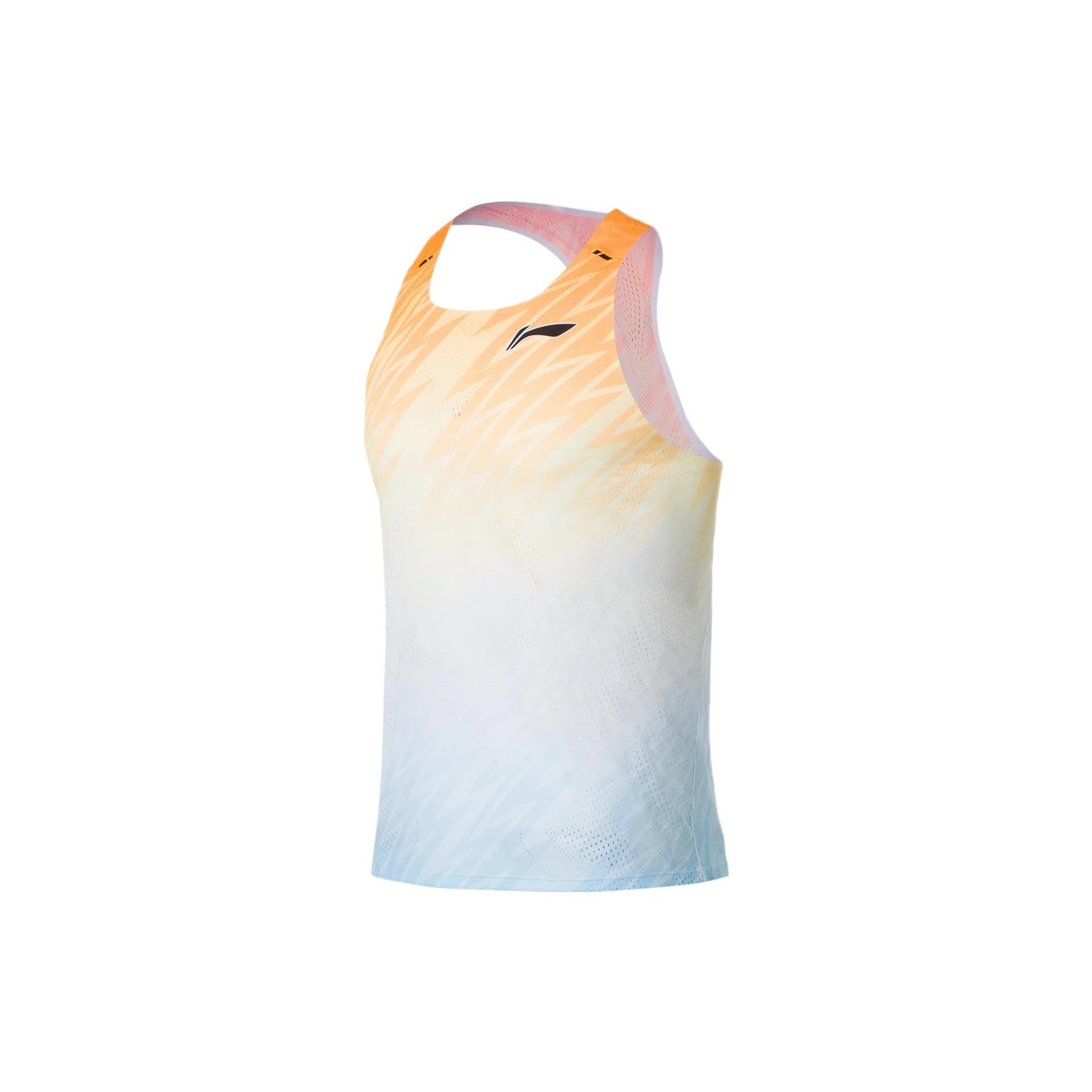 Li-Ning Running Series Competition Vest Orange Blue Men s AAYS037-2 XL