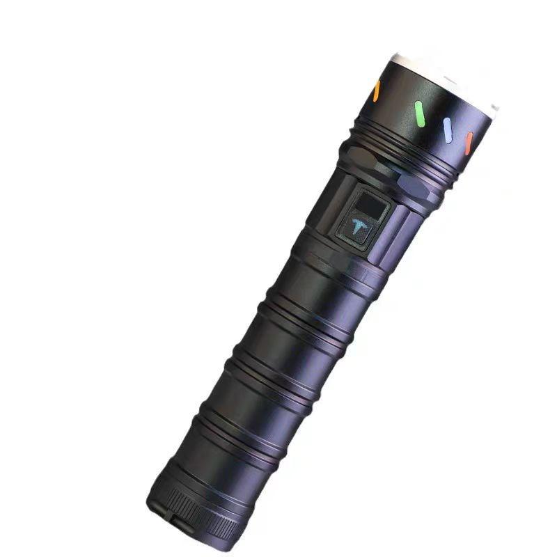 20000MAH 30W White Laser Flashlight TYPE-C Charging Zoom Digital Display with Fluorescence Strong Light Long-range Torch