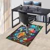 Stunning Stained Rose Chair Mat Office Carpet, Oversized Rug for Home Decor, Sofa Mat, Desk Pad, Gif
