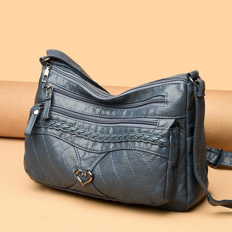 Мягкая кожаная сумка кроссбоди Женская сумка через плечо Маленькая квадратная сумка — фото 20