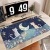 Large Mouse Pad Black Pink Cat Art Anime Kawaii Design Gaming Mousepad Desk Accessories Computer Table Desk XL Cartoon Mousepads