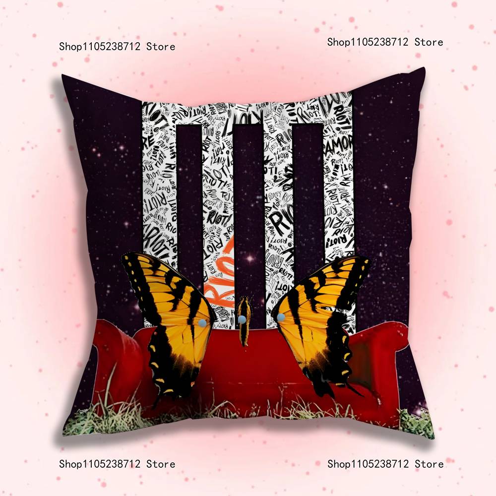 Band P-Paramore Pillow Case Plush Fabric Soft Pillowcase Double Sided Print Sofa Cushion Cover Throw