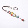 Vintage Ethnic Ceramic Necklace Long Colorful Beads Sweater Chain New Chinese Pendant Versatile Jewelry