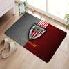 Tappetino Rettangolare Athletic Club Bilbao Strisce Rosse Bianche Logo Calcio Tappetino Antiscivolo Ingresso Tifoso di Calcio Decorazione per la Casa